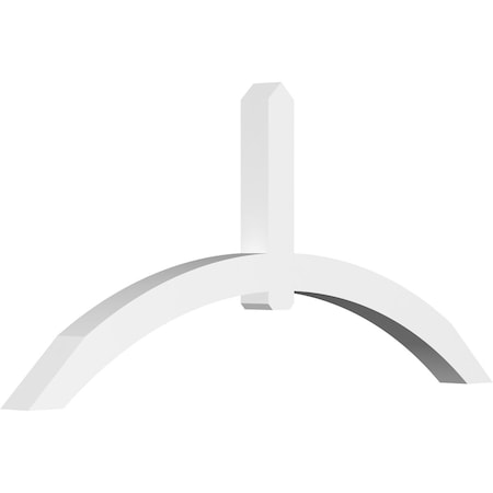 Ekena Millwork Archdale Architectural Grade PVC Gable Bracket, 108"W x 49 1/2"H x 6"D x 6"F, 11/12 Pitch GBP108X50X0606ARC00